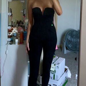 Fashion Nova Black Strapless Jumpsuit